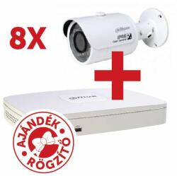 Dahua PACK-V8-HFW1000S 8 db HFW1000S kamera, NVR4108 rögzítővel (PACK-V8-HFW1000S)