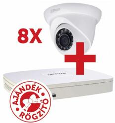 Dahua PACK-V8-HDW1000S 8 db HDW1000S kamera, NVR4108 rögzítővel (PACK-V8-HDW1000S)