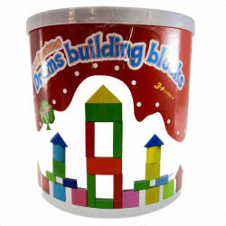  Színes Fakocka-Vödrös 40 Db-Os (St5520)