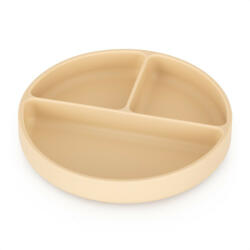  P&M Szilikon osztott tányér, kerek Take&Match Desert Sand 6m+ - babyshopkaposvar