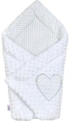 New Baby - Învelitoare de lux Minky Wrap alb 73x73 cm (8596164028728) Lenjerii de pat bebelusi‎, patura bebelusi