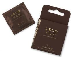 LELO Prezervative 3 Buc. Lelo HEX Condoms Respect 5.8 cm diametru