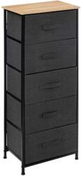 5five Simple Smart Comoda Gerda, cadru metalic, sertare poliester, 45 x D 30 x H 114 cm, 6 kg Raft