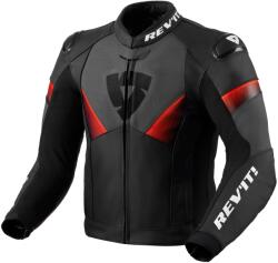Revit Jachetă de motocicletă din piele negru-fluo-roșu Revit Argon 2 (REFJL141-1270)