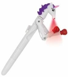 WEDO Unikornis golyóstoll, 1 mm, LED fénnyel, WEDO "Lucky Punch", kék (UW2522299) - tonerprint