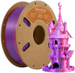Eryone Silk PLA Dual Color selyemfényű lila és narancspiros (purple & orange) 3D nyomtató Filament 1.75mm, 1kg/tekercs