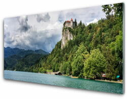  tulup. hu Fali üvegkép Vár a hegység Forest Landscape 140x70 cm 2 fogas