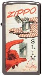 Zippo Slim® Vintage Black Ice ® öngyújtó | Z48396 (Z48396)