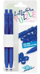 WEDO Zseléstoll, nyomógombos, kirakós, 2 db, WEDO "Letter Pen Puzzle", kék (2533003) - iroszer24