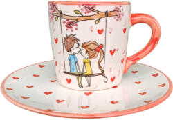 BögreManufaktúra Valentin napi szerelmespár bögre Reggeliző tányérral (VSZ042)