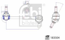 Febi Bilstein Brat/bieleta suspensie, stabilizator FEBI BILSTEIN 183504