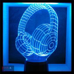 Love & Lights Fülhallgató mintás illúzió lámpa