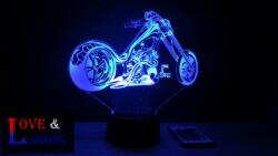 Love & Lights Chopper motor mintás illúzió lámpa
