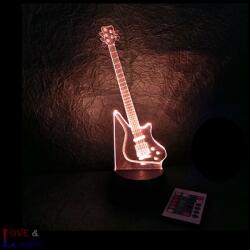 Love & Lights Elektromos gitár mintás lámpa