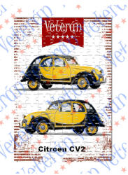  Veterán autós kirakó - Citroen CV2 sárga (463211)