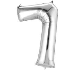 Grabo Balon folie cifra 7 argintiu 66cm
