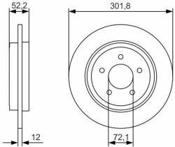 Bosch féktárcsa BOSCH 0 986 479 A53 (0 986 479 A53)