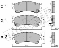 METELLI fékbetétkészlet, tárcsafék METELLI 22-0223-1