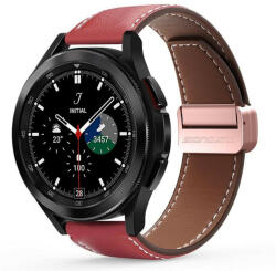 DUX DUCIS YA - valódi bőr szíj Samsung Galaxy Watch / Huawei Watch / Honor Watch (20mm-es szíj) piros