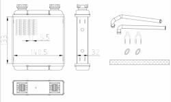 NRF Hőcserélő, belső tér fűtés NRF 54411 (54411)