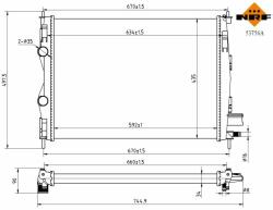 NRF hűtő, motorhűtés NRF 53756A (53756A)