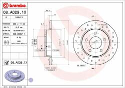 BREMBO féktárcsa BREMBO 08. A029.1X (08.A029.1X)