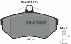 TEXTAR fékbetétkészlet, tárcsafék TEXTAR 2194502 (2194502)