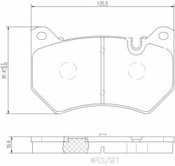 BREMBO fékbetétkészlet, tárcsafék BREMBO P 85 177 (P 85 177)