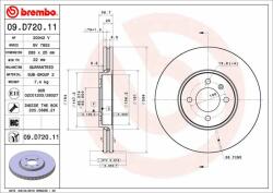 BREMBO féktárcsa BREMBO 09. D720.11 (09.D720.11)
