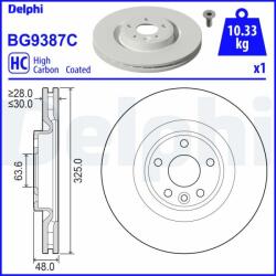 DELPHI féktárcsa DELPHI BG9387C (BG9387C)