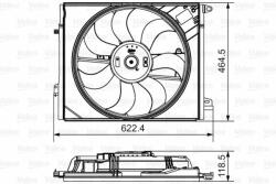 VALEO ventilátor, motorhűtés VALEO 696882