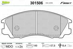 VALEO fékbetétkészlet, tárcsafék VALEO 301506
