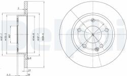 DELPHI Tarcza Ham. Mercedes A 97-04 - centralcar - 7 690 Ft