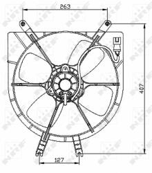NRF ventilátor, motorhűtés NRF 47042 (47042)