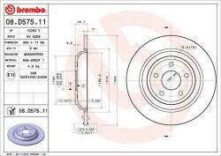BREMBO féktárcsa BREMBO 08. D575.11 (08.D575.11)