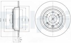 DELPHI Tarcza Ham. Honda Accord 08- Tyl (bg4196c)