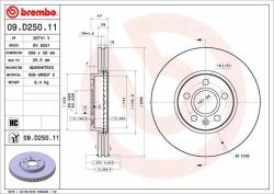 BREMBO féktárcsa BREMBO 09. D250.11 (09.D250.11)