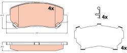 TRW fékbetétkészlet, tárcsafék TRW GDB2246 (GDB2246)