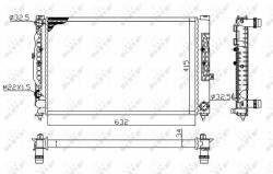 NRF hűtő, motorhűtés NRF 539504A (539504A)