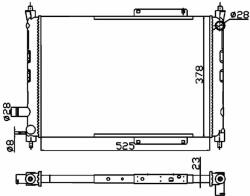 NRF hűtő, motorhűtés NRF 55326A (55326A)
