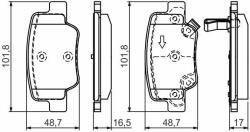 Bosch fékbetétkészlet, tárcsafék BOSCH 0 986 494 404