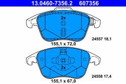 ATE fékbetétkészlet, tárcsafék ATE 13.0460-7356.2