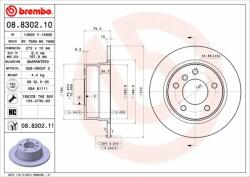 BREMBO féktárcsa BREMBO 08.8302. 11