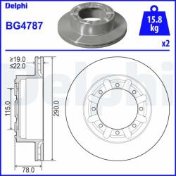 DELPHI Tarcza Ham. Tyl Renault Maxity 07- (bg4787)