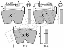 METELLI fékbetétkészlet, tárcsafék METELLI 22-1043-0
