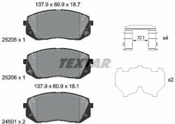 TEXTAR fékbetétkészlet, tárcsafék TEXTAR 2520504 (2520504)