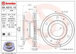 BREMBO féktárcsa BREMBO 09. A315.10 (09.A315.10)