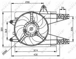 NRF ventilátor, motorhűtés NRF 47038 (47038)