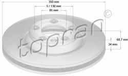 TOPRAN féktárcsa TOPRAN 111 288 (111 288)