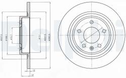 DELPHI Tarcza Ham. Opel Astra 09- Tyl (bg4279)